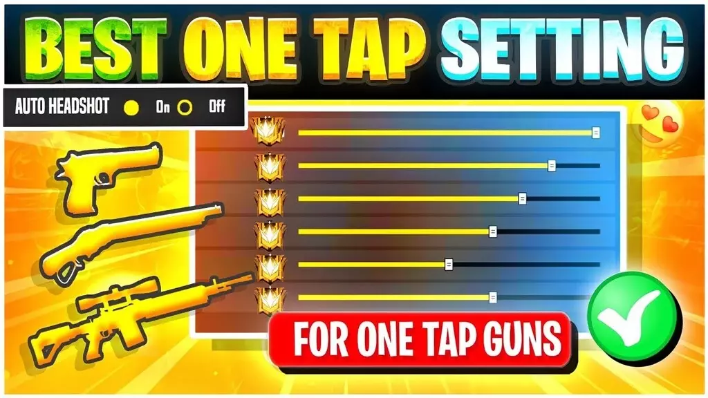 A perfect Best Sensitivity For Free Fire One Tap Headshot Settings for all mobile phone device which will improve gameplay