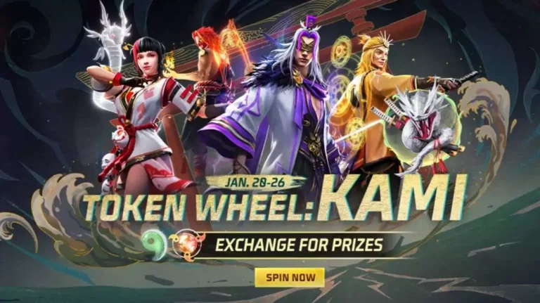 Free Fire Kami Token Wheel Event Today