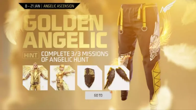 Free Fire Max Golden Angelic Ascension Event Claim Free Angelic Pants, Rare Bundles, How To Get 2023
