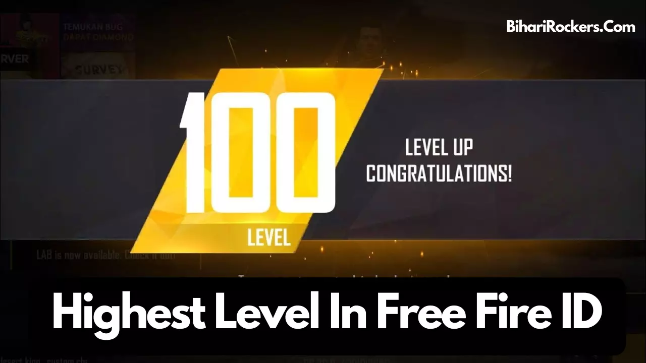 100 Level in Free Fire ID New Highest Level in Free Fire