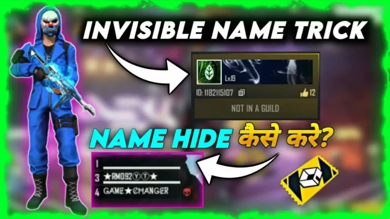 Free Fire Invisible Name Space Code - How To Hide Name In FF ID 2023