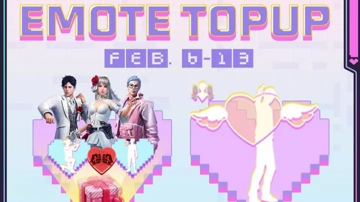 Free Fire Max Emote Top-up Event 2023 Claim Be My Valentine Emote