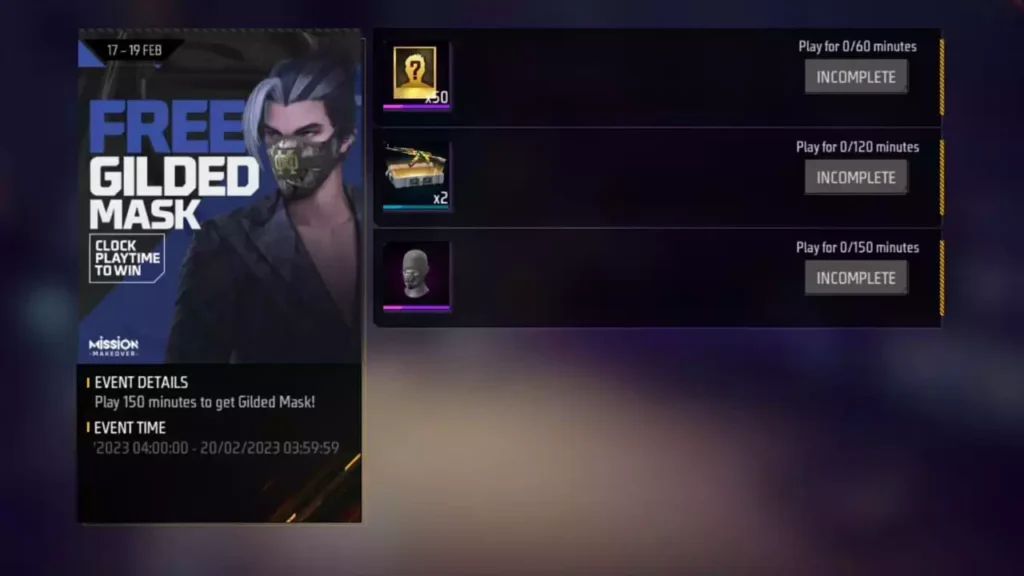 How To Get Free Gilded Mask In Free Fire Max
