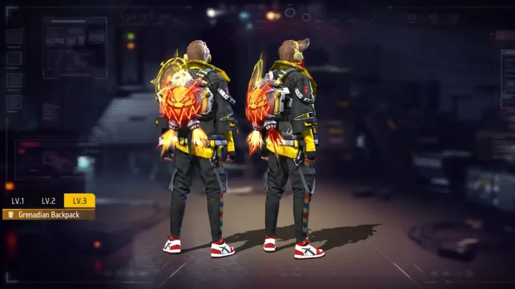 free fire new backpack