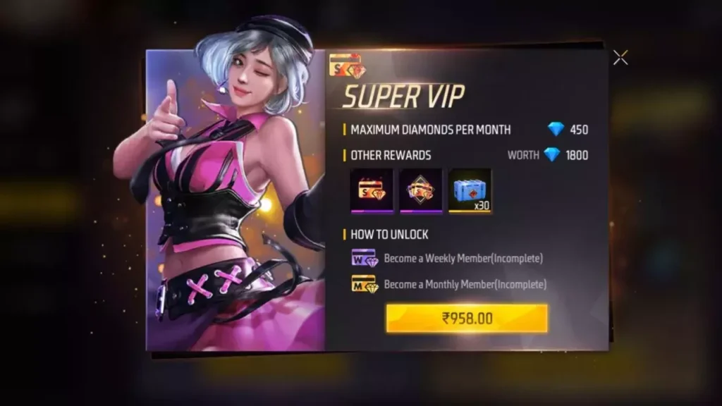 How To Get Super VIP Membership In Free Fire Max 2023