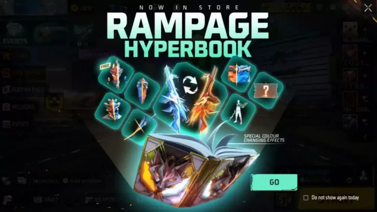 How To Get New Rampage Hyperbook In Free Fire Max 2023 (Free)