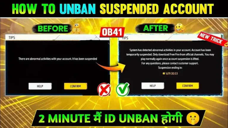 How To Unban Free Fire Max ID? FF Suspended Account Recovery APK Download 2023