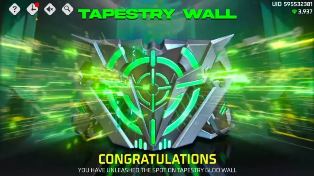 Tapestry Gloo Wall In Free Fire Max