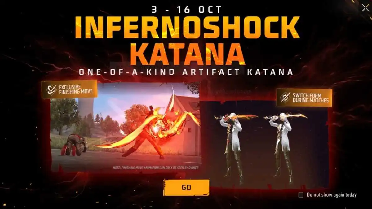How to Get the New Infernoshock Katana in Free Fire Max